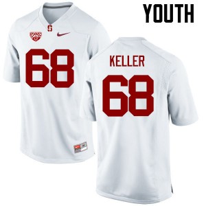 Youth C.J. Keller White Cardinal College Football #68 Jersey 362762-570