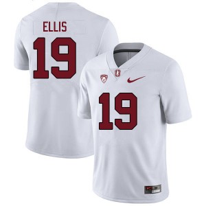 Men Caleb Ellis White Stanford University College Football #19 Jersey 737339-729