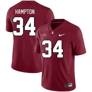 Men Caleb Hampton Cardinal Cardinal 2024 ACC Conference College Football #34 Jersey 760193-292