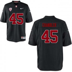 Men Calvin Chandler Black Stanford Cardinal College Football #45 Jersey 490462-651