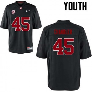 Youth Calvin Chandler Black Stanford College Football #45 Jersey 748128-568