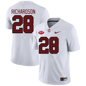 Men Cam Richardson White Stanford 2024 ACC Conference College Football #28 Jersey 151166-288