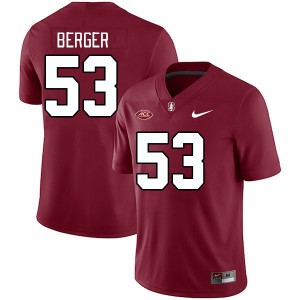 Men Carson Berger Cardinal Stanford University 2024 ACC Conference College Football #53 Jersey 946702-386