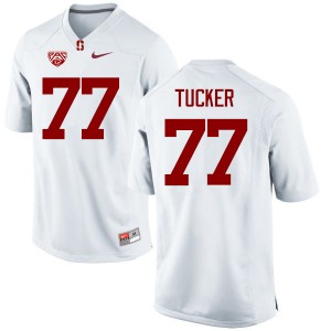 Men Casey Tucker White Stanford University College Football #77 Jersey 393288-856