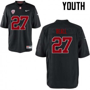Youth Charlie Beall Black Stanford College Football #27 Jersey 149816-923