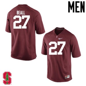 Men Charlie Beall Cardinal Stanford University College Football #27 Jersey 411312-952