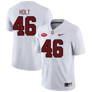Men Chico Holt White Stanford University 2024 ACC Conference College Football #46 Jersey 205336-316