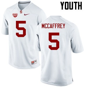 Youth Christian McCaffrey White Stanford Cardinal College Football #5 Jersey 365275-936