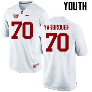 Youth Clark Yarbrough White Cardinal College Football #70 Jersey 240350-317