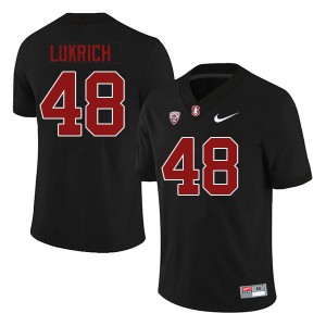 Men Coco Lukrich Black Stanford College Football #48 Jersey 132396-708