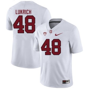 Men Coco Lukrich White Stanford Cardinal College Football #48 Jersey 222436-992