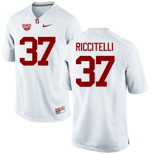 Men Collin Riccitelli White Stanford University College Football #37 Jersey 628135-922