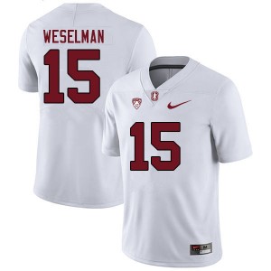 Men Connor Weselman White Cardinal College Football #15 Jersey 667854-603