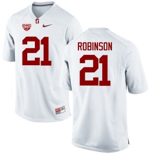 Men Curtis Robinson White Stanford University College Football #21 Jersey 114208-442