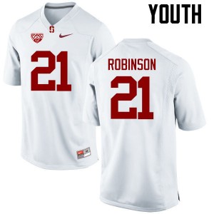 Youth Curtis Robinson White Stanford Cardinal College Football #21 Jersey 448933-731