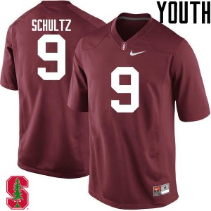 Youth Dalton Schultz Cardinal Stanford University College Football #9 Jersey 982592-172