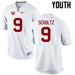 Youth Dalton Schultz White Stanford College Football #9 Jersey 378787-692