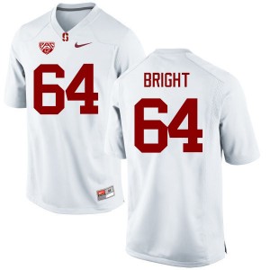 Men David Bright White Stanford College Football #64 Jersey 711021-137