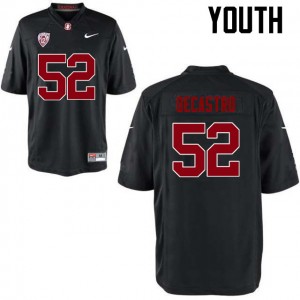 Youth David DeCastro Black Stanford University College Football #52 Jersey 706121-423
