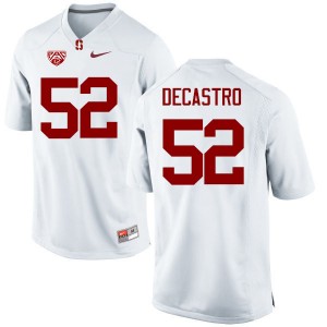 Men David DeCastro White Stanford College Football #52 Jersey 466280-585