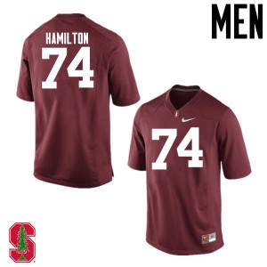 Men Devery Hamilton Cardinal Stanford College Football #74 Jersey 955156-540
