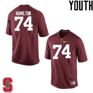 Youth Devery Hamilton Cardinal Stanford University College Football #74 Jersey 769502-864