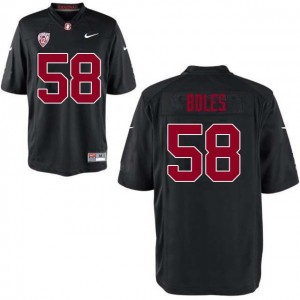 Men Dylan Boles Black Stanford University College Football #58 Jersey 436430-535
