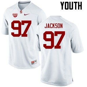 Youth Dylan Jackson White Cardinal College Football #97 Jersey 532254-616