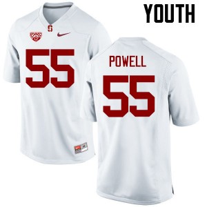 Youth Dylan Powell White Stanford University College Football #55 Jersey 966532-408