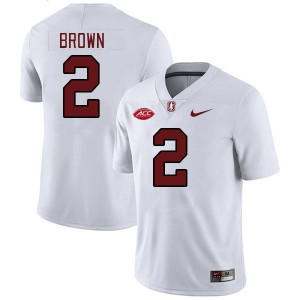 Men Elijah Brown White Stanford University 2024 ACC Conference College Football #2 Jersey 945835-578