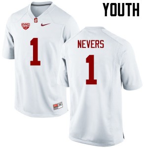Youth Ernie Nevers White Cardinal College Football #1 Jersey 146160-776