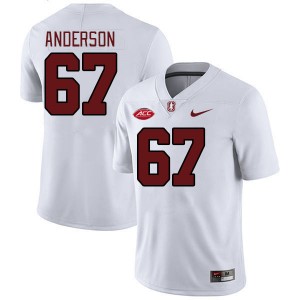 Men Fisher Anderson White Stanford 2024 ACC Conference College Football #67 Jersey 702945-422