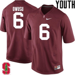Youth Francis Owusu Cardinal Stanford University College Football #6 Jersey 243744-975
