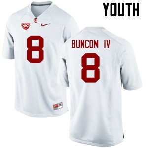 Youth Frank Buncom IV White Stanford Cardinal College Football #8 Jersey 428736-640