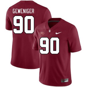 Men Gavin Geweniger Cardinal Cardinal 2024 ACC Conference College Football #90 Jersey 102740-973