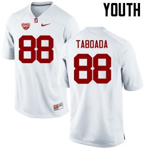 Youth Greg Taboada White Cardinal College Football #88 Jersey 609937-109