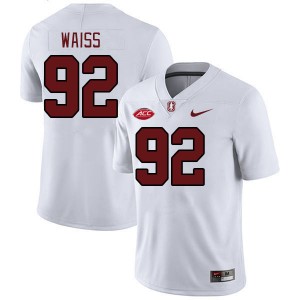 Men Griffin Waiss White Stanford University 2024 ACC Conference College Football #92 Jersey 908566-200