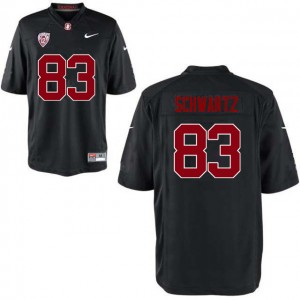 Men Harry Schwartz Black Stanford University College Football #83 Jersey 943141-991