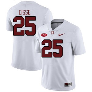 Men Ismael Cisse White Stanford Cardinal 2024 ACC Conference College Football #25 Jersey 429981-775