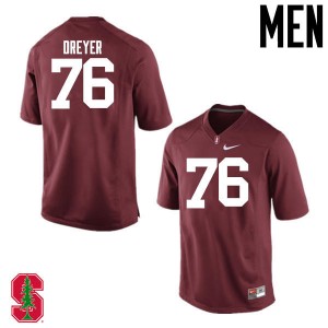 Men Jack Dreyer Cardinal Stanford University College Football #76 Jersey 507293-845