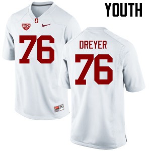Youth Jack Dreyer White Stanford College Football #76 Jersey 951521-431
