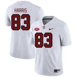 Men Jackson Harris White Stanford University 2024 ACC Conference College Football #83 Jersey 525268-503
