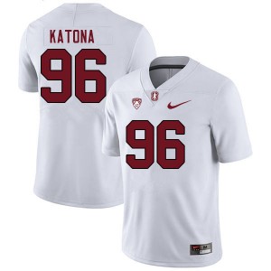 Men Jacob Katona White Stanford College Football #96 Jersey 686263-650