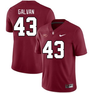 Men Jahsiah Galvan Cardinal Stanford University 2024 ACC Conference College Football #43 Jersey 801960-973