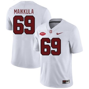 Men Jake Maikkula White Stanford 2024 ACC Conference College Football #69 Jersey 329726-779