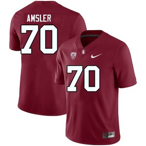 Men Jason Amsler Cardinal Stanford University College Football #70 Jersey 401292-873