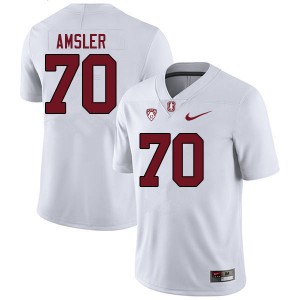 Men Jason Amsler White Stanford University College Football #70 Jersey 756353-419