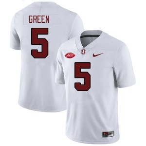 Men Jay Green White Stanford Cardinal 2024 ACC Conference College Football #5 Jersey 814535-552