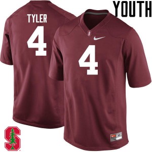 Youth Jay Tyler Cardinal Stanford College Football #4 Jersey 789132-822