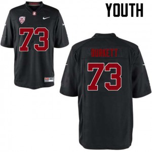Youth Jesse Burkett Black Stanford College Football #73 Jersey 321388-513